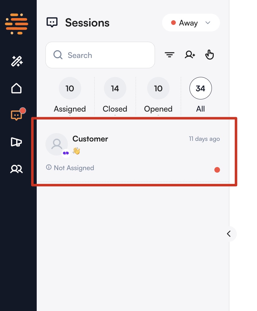 Session List Customer